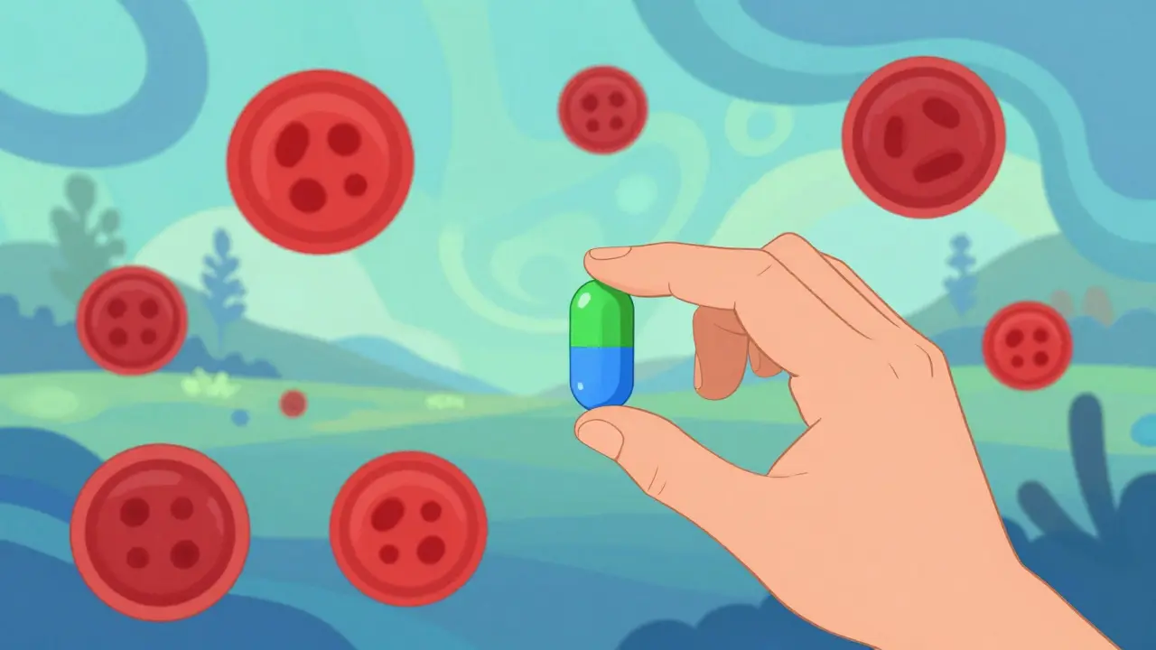 Febuxostat and azathioprine with healthy blood cells