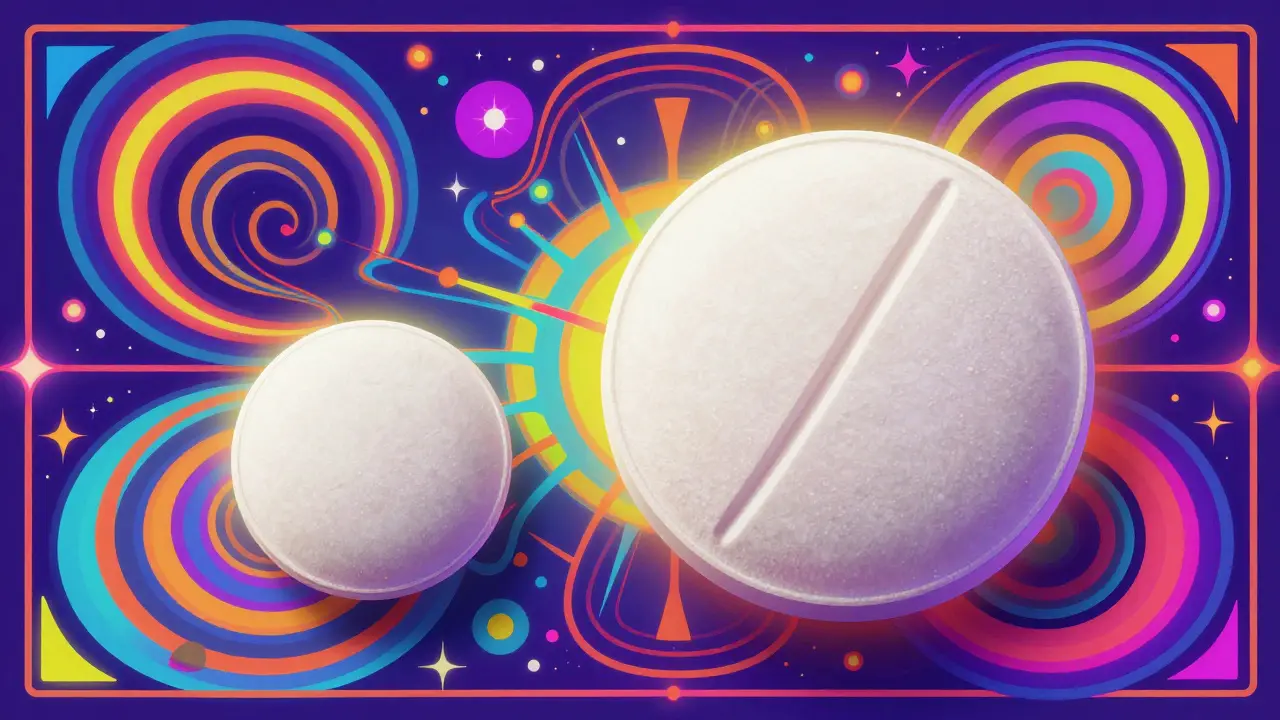 Tiny and oversized melatonin pills showing inconsistent dosing in supplements
