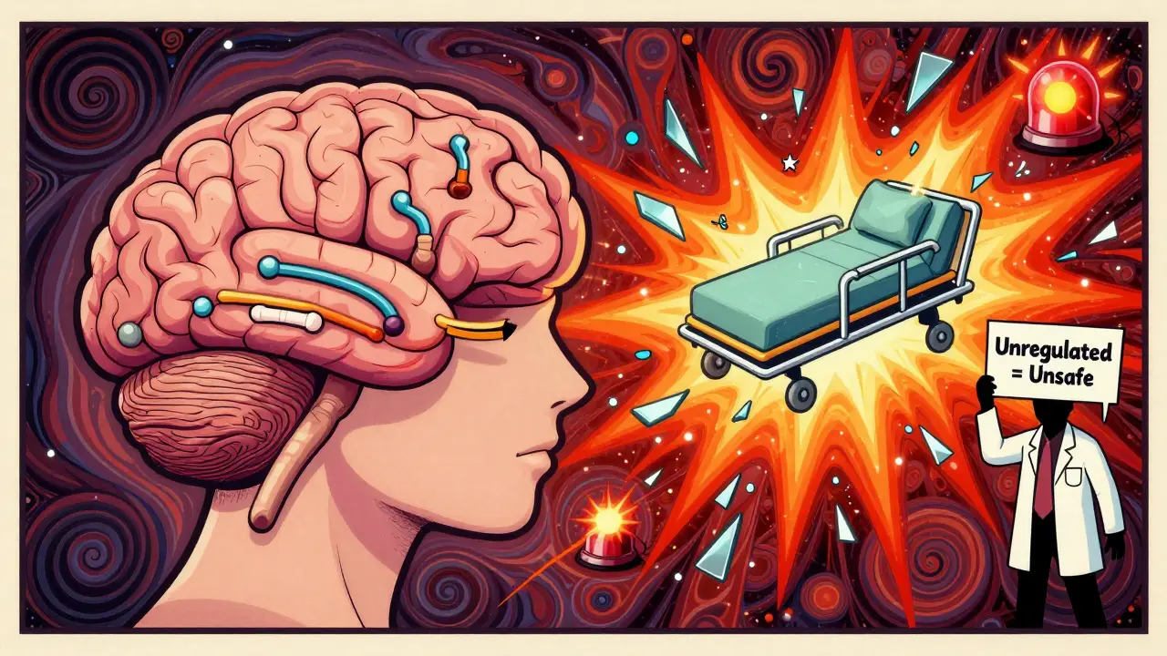A split brain image: calm on one side, exploding in emergency reds and oranges, labeled '4 Million Americans at Risk'.